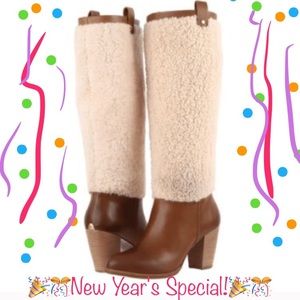 New Ugg Ava Chestnut Exposed Fur tall boots ❤️🎁❤️